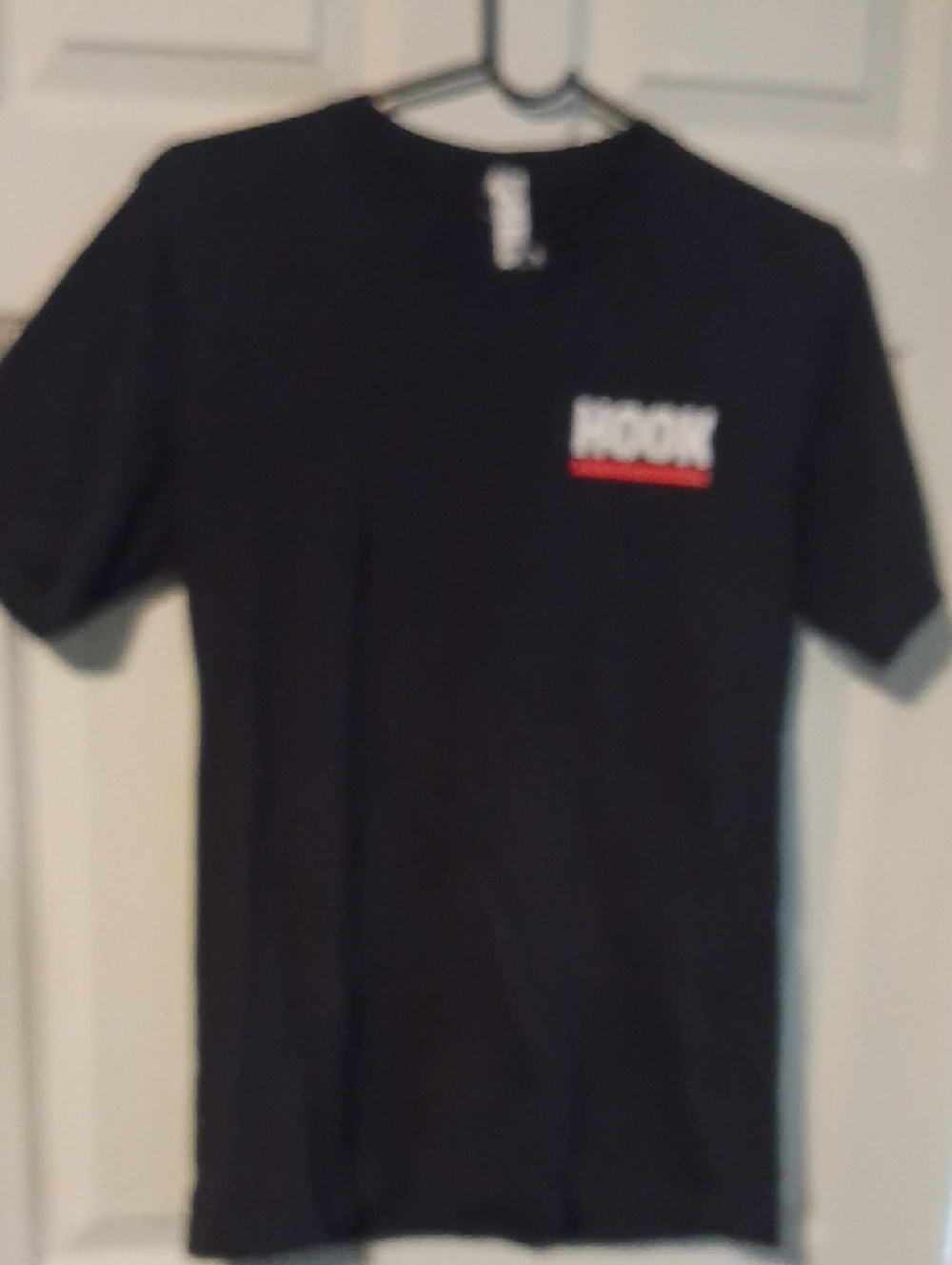 Bella Canvas Black Tee with White & Red Chest Logo